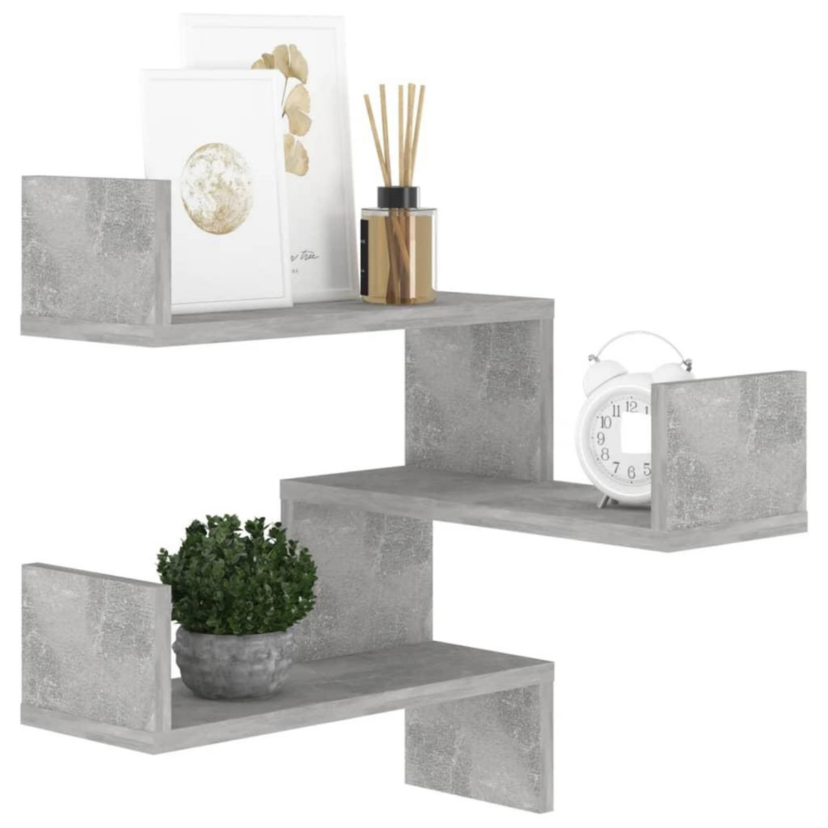 VIDAXL Etagere murale d'angle Gris beton 40x40x50 cm Bois d'ingenierie