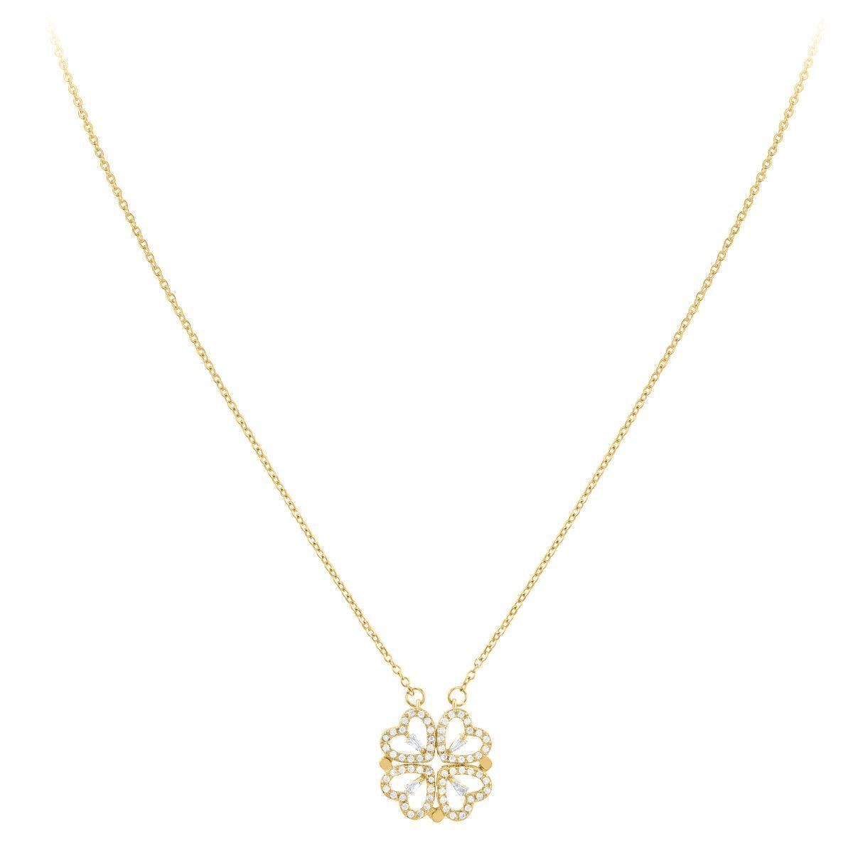 SC BOHEME Collier trèfle SC Bohème orné de Cristaux scintillants