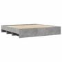 Voir la diapositive 4 : VIDAXL Cadre de lit sans matelas gris beton 180x200 cm bois ingenierie
