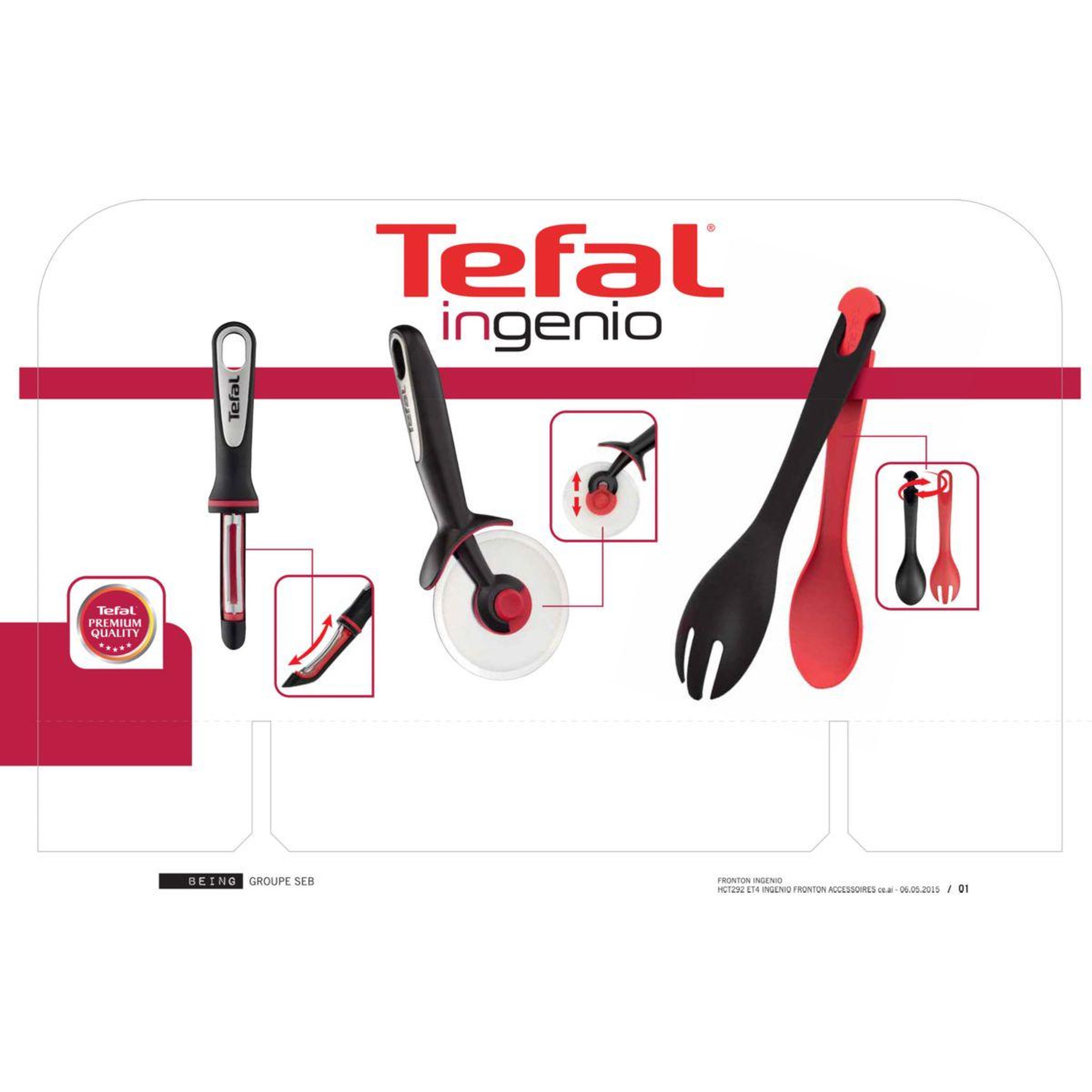 Voir la diapositive 3 : TEFAL TEFAL INGENIO Ouvre-boite K2070514 noir