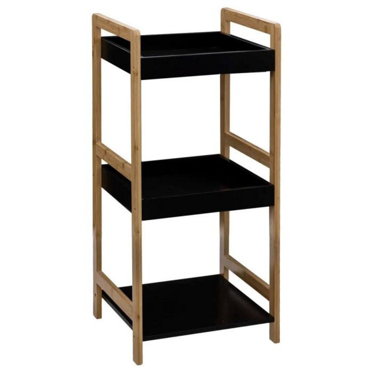 FIVE Étagère 3 Niveaux Bambou  Natureo  80cm Noir