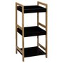 Voir la diapositive 1 : FIVE Étagère 3 Niveaux Bambou  Natureo  80cm Noir