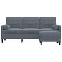 Voir la diapositive 3 : VIDAXL Canape a 3 places avec repose-pieds Gris fonce 180 cm Velours