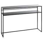 Paris Prix Console Design en Métal  Mino  112cm Noir Laqué
