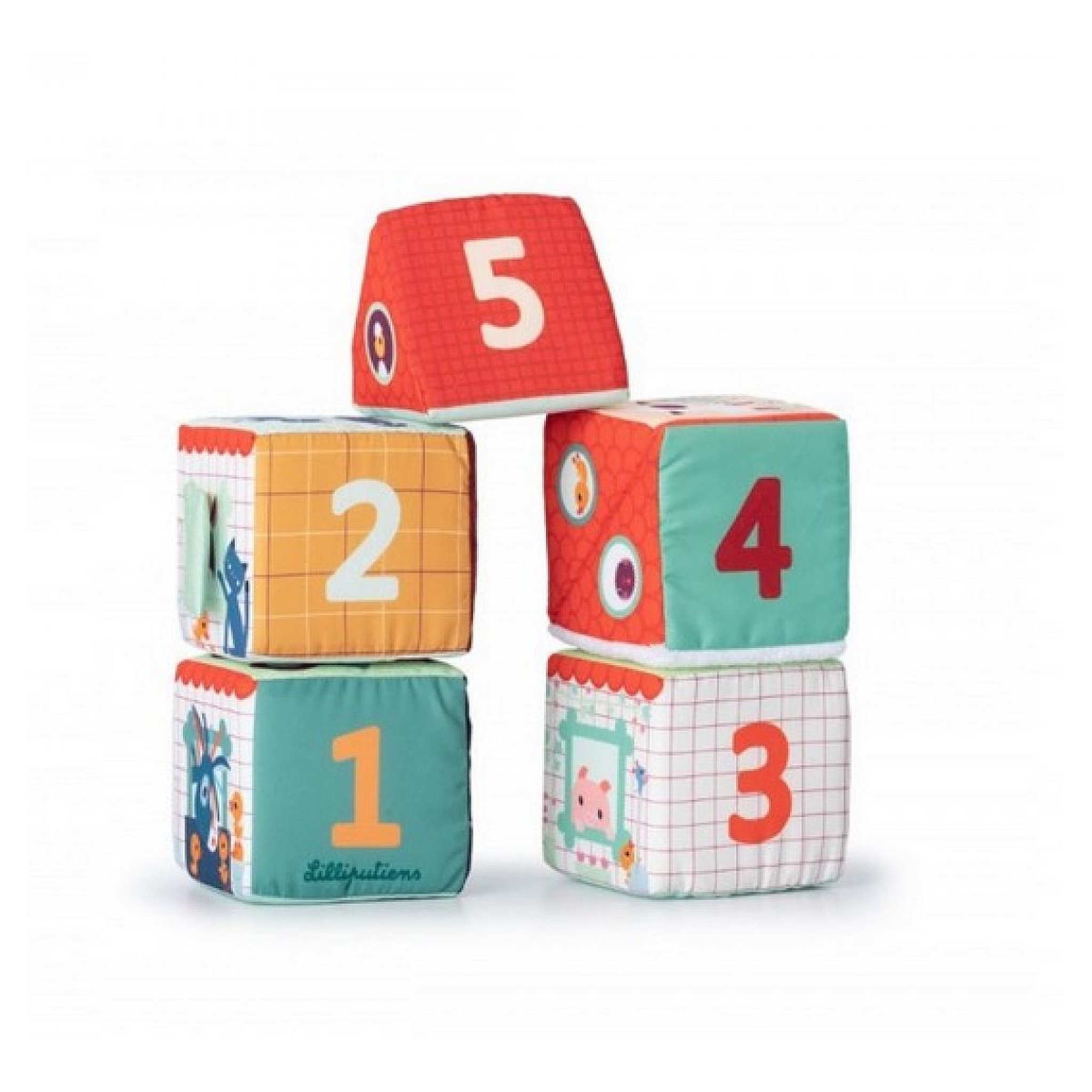 Voir la diapositive 2 : LILLIPUTIENS La ferme - Cubes a empiler