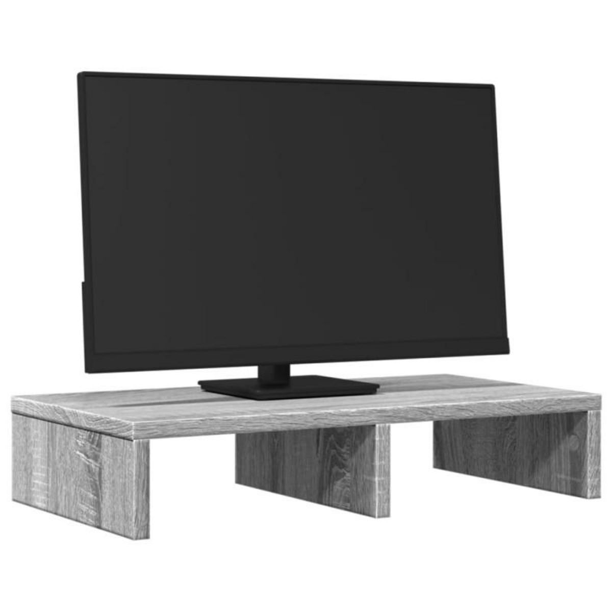 VIDAXL Support de moniteur sonoma gris 50x27x10 cm bois d ingénierie