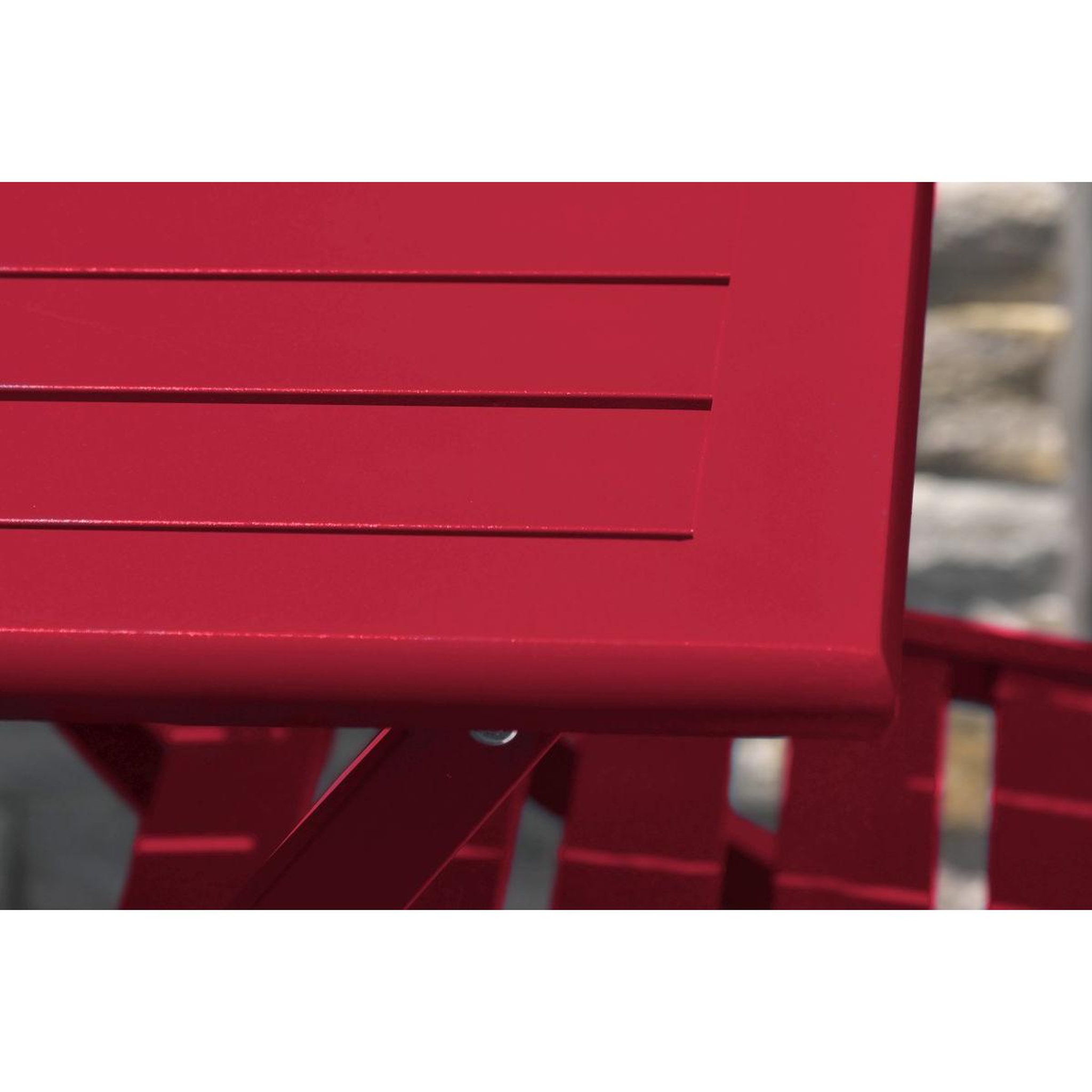 Voir la diapositive 2 : Paris Prix Table de Jardin Pliante  Marius  140cm Rouge Carmin