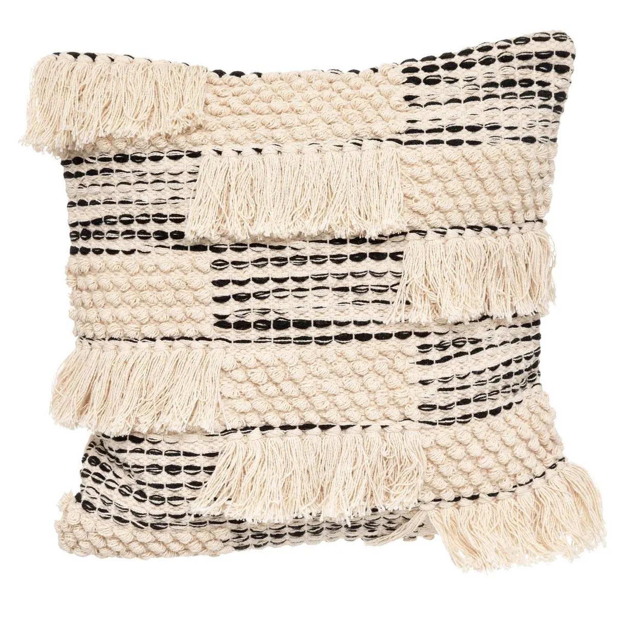 ATMOSPHERA Coussin déco 3d  nœud  45x45cm noir & blanc