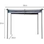 Voir la diapositive 3 : Habitat et Jardin Pergola avec toit rétractable - 3 x 4 m - Gris