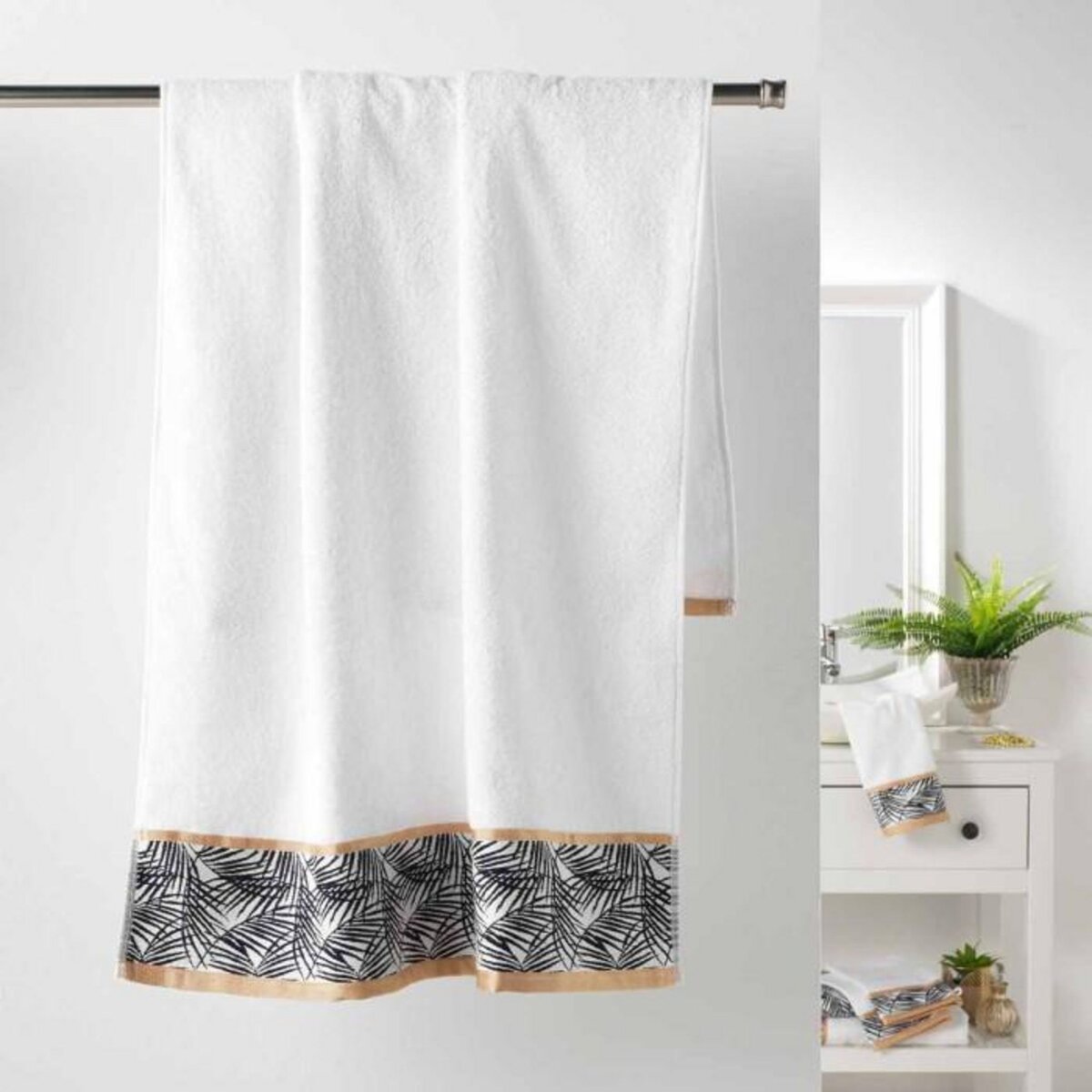 Paris Prix Drap de Douche  Orbella  70x130cm Blanc