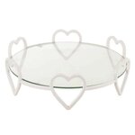 Paris Prix Plat de Présentation en Verre  Cœur  36cm Blanc