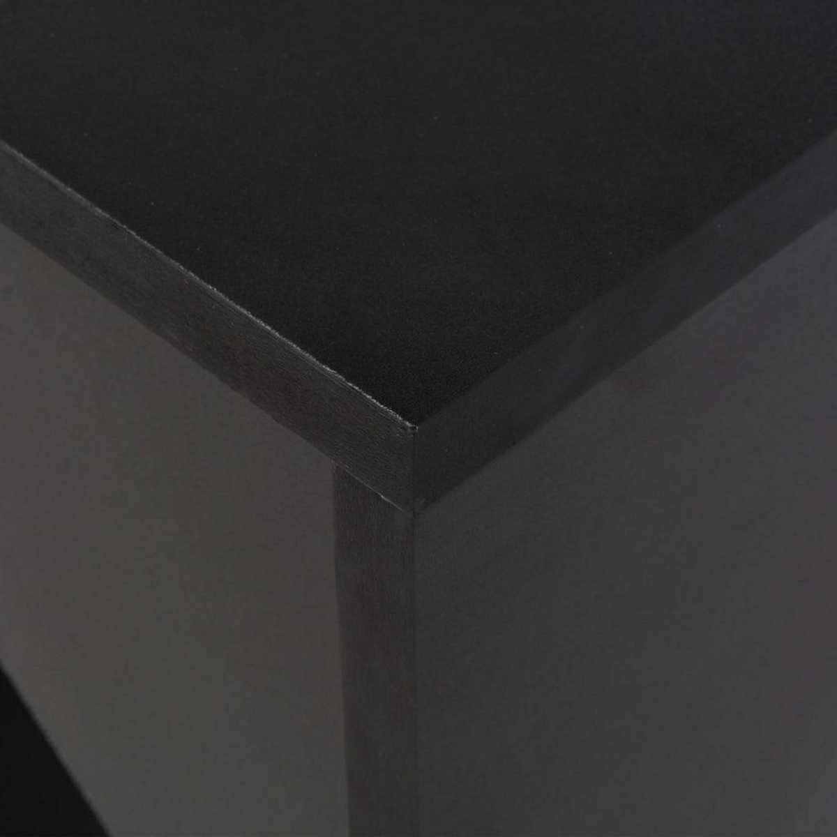 VIDAXL Table de bar avec tablette amovible Noir 138x39x110 cm