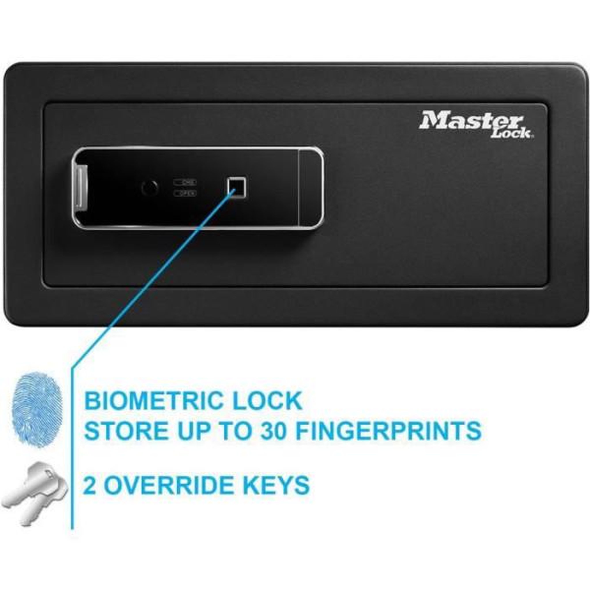 Voir la diapositive 2 : Master lock Master lock lx110beurhro coffre-fort biométrique pour protéger les biens de valeurs, noir, 19,5 x 43 x 37 cm