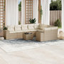 Voir la diapositive 1 : VIDAXL Salon de jardin avec coussins 10 pcs beige resine tressee