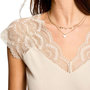 Voir la diapositive 2 : MORGAN T-Shirt Beige Femme Morgan Dentelle