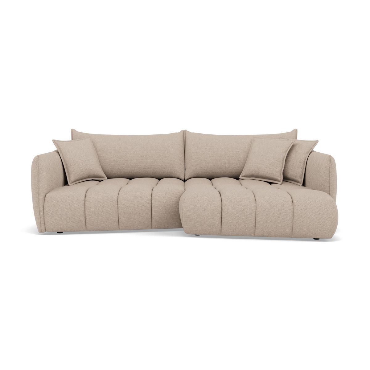 LISA DESIGN Cassiopee - canapé d'angle droit 4 places en tissu texturé