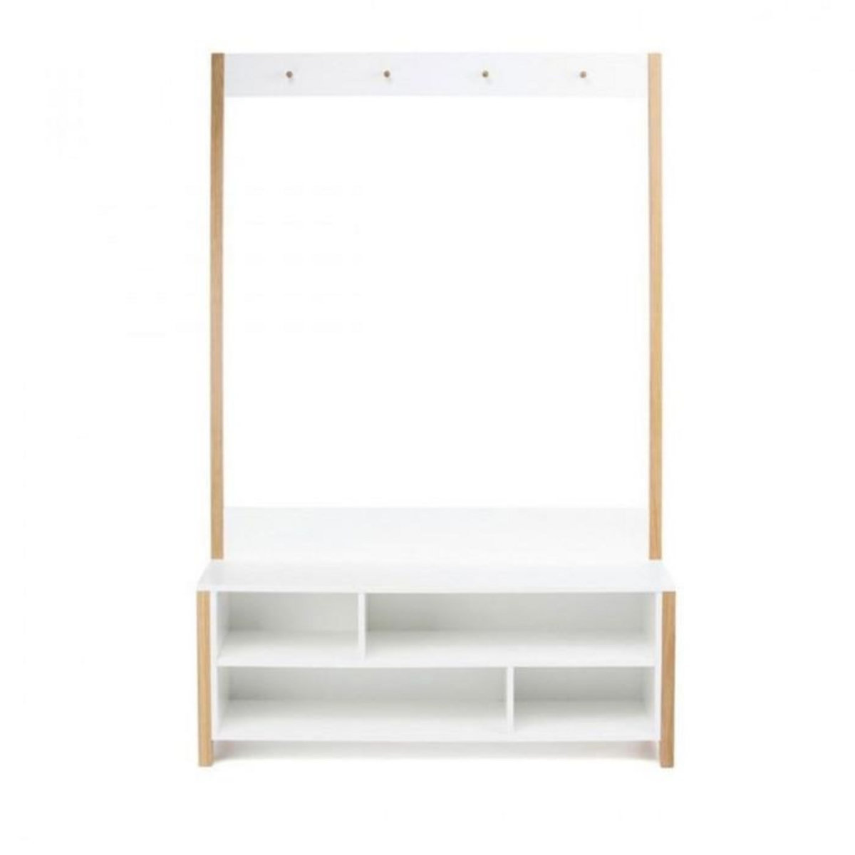 Paris Prix Meuble d'Entrée Vestiaire  Northgate  120cm Chêne & Blanc