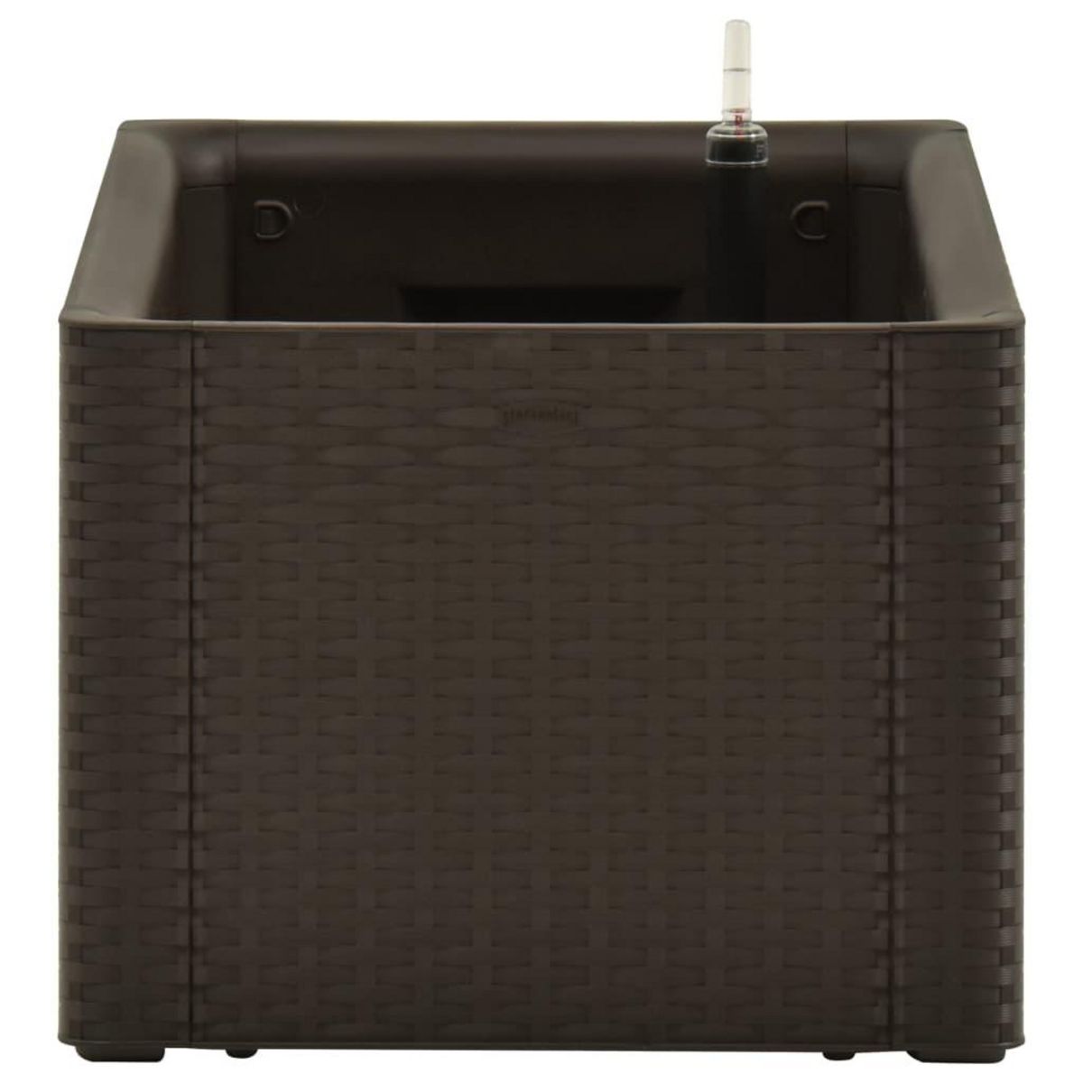 VIDAXL Lit sureleve de jardin avec systeme d'arrosage Moka 100x43x33cm