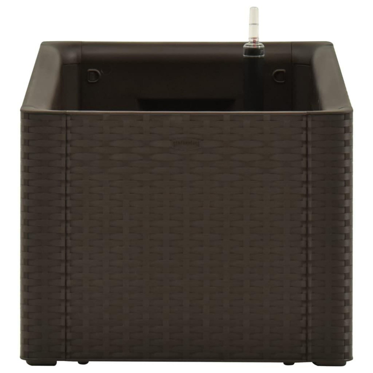 VIDAXL Lit sureleve de jardin avec systeme d'arrosage Moka 100x43x33cm