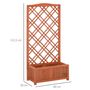 Voir la diapositive 3 : OUTSUNNY Jardinière avec treillis - bac à fleurs - jardinière sur pied - dim. 60L x 30l x 122H cm bois sapin pré-huilé