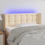 VIDAXL Tete de lit a LED Creme 83x16x78/88 cm Tissu
