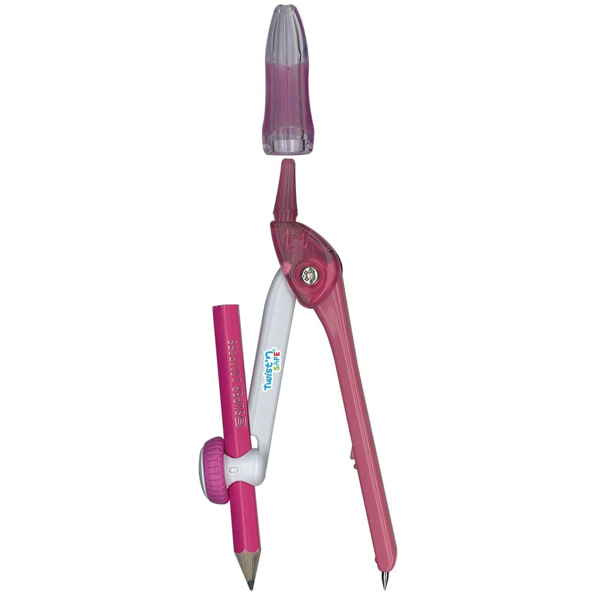 SAFETOOL Compas métal Twist'N'Safe - rose