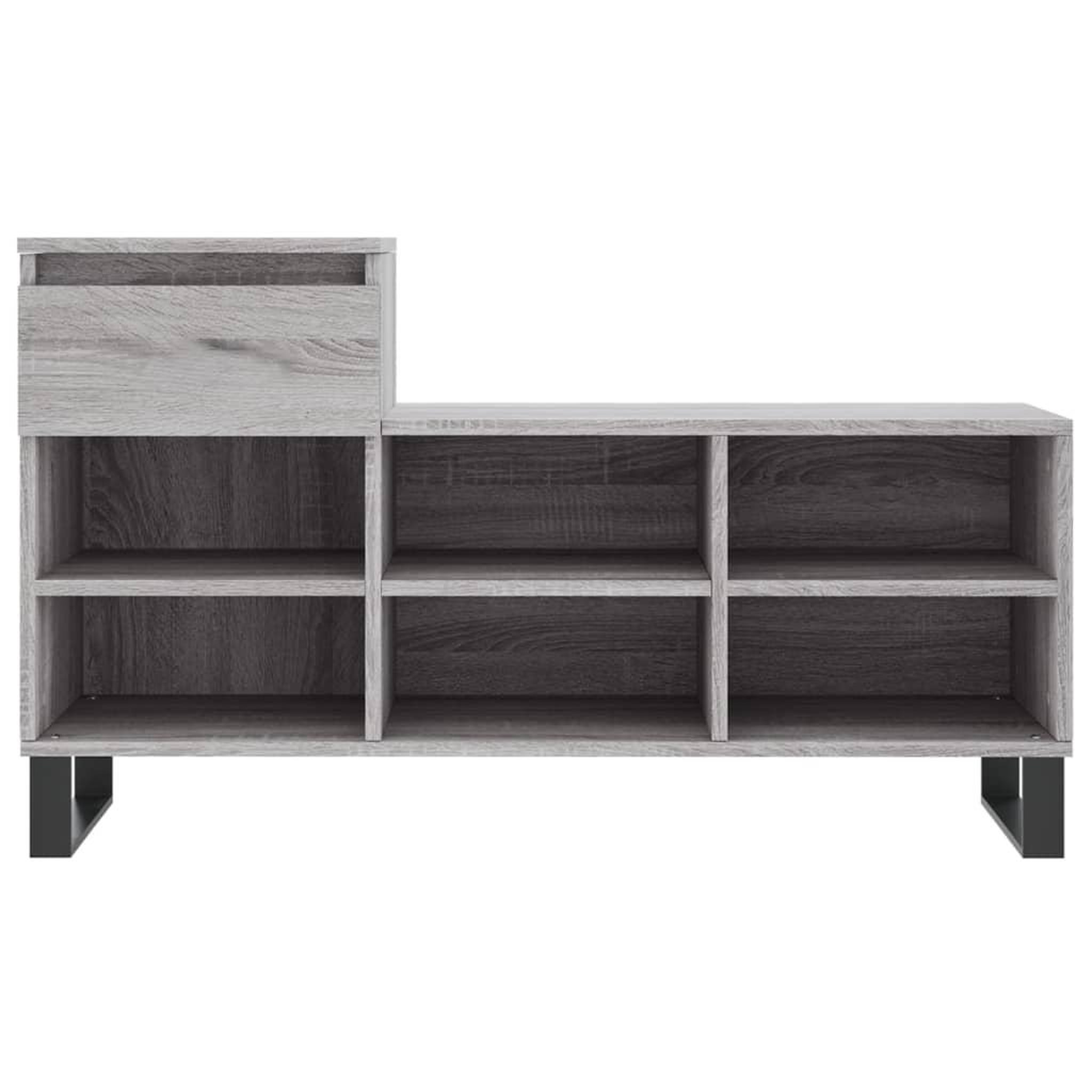 Voir la diapositive 5 : VIDAXL Armoire a chaussures Sonoma gris 102x36x60 cm Bois d'ingenierie