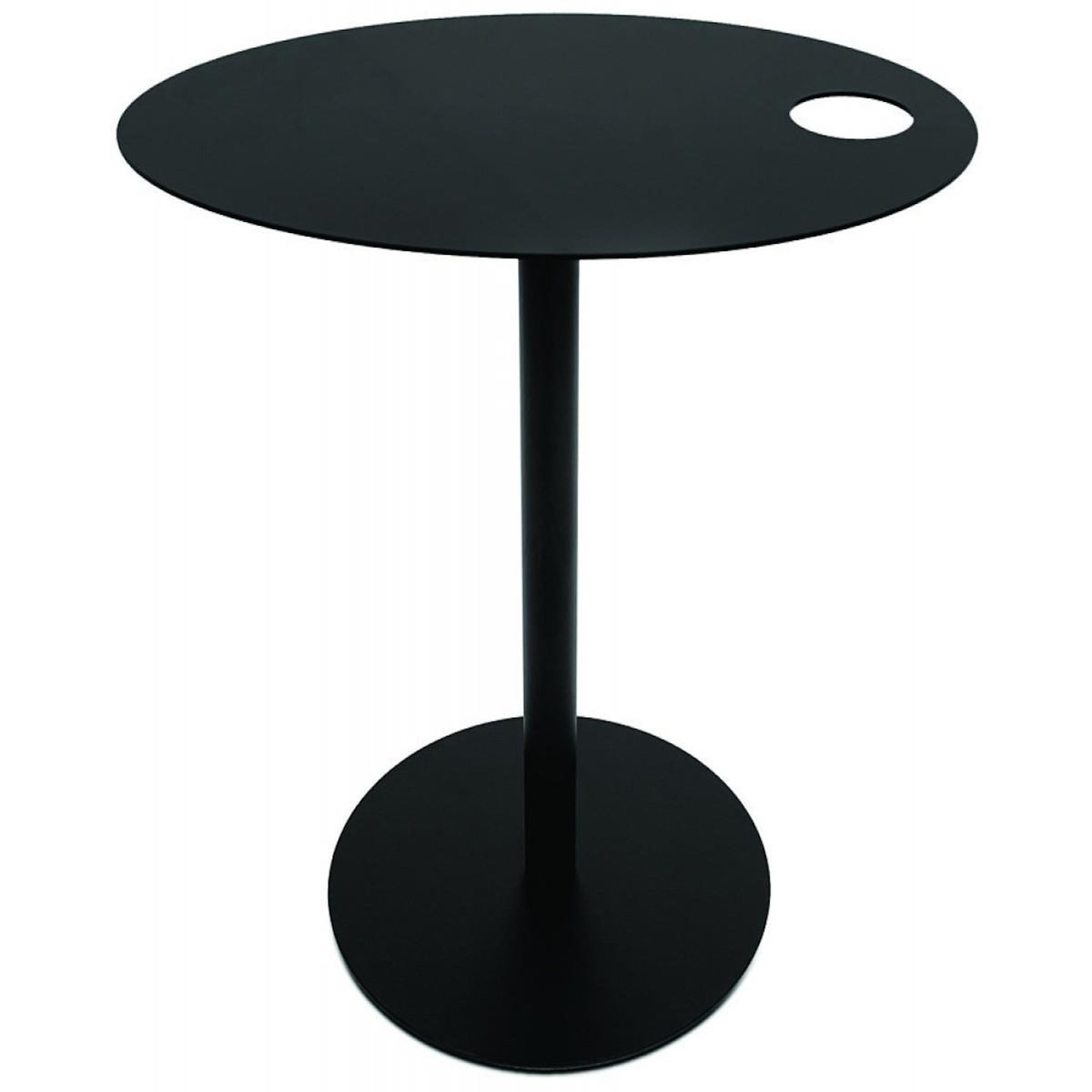 Paris Prix Table d'Appoint Ovale en Métal  Melisa  45cm Noir