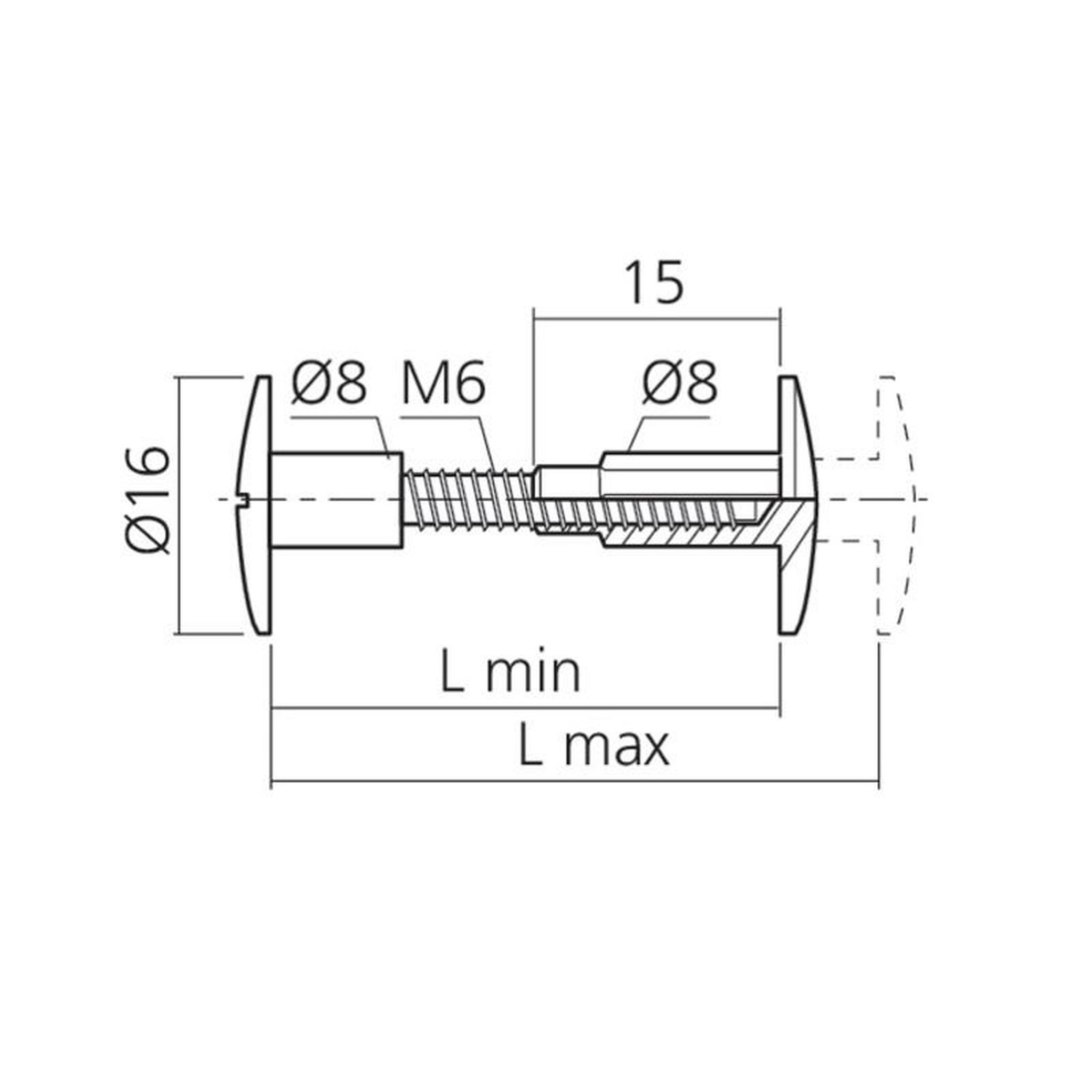 LMC Vis relieuse M6 blanche serrage 34 à 43mm paquet de 20 LMC GROUP VIS3832BL