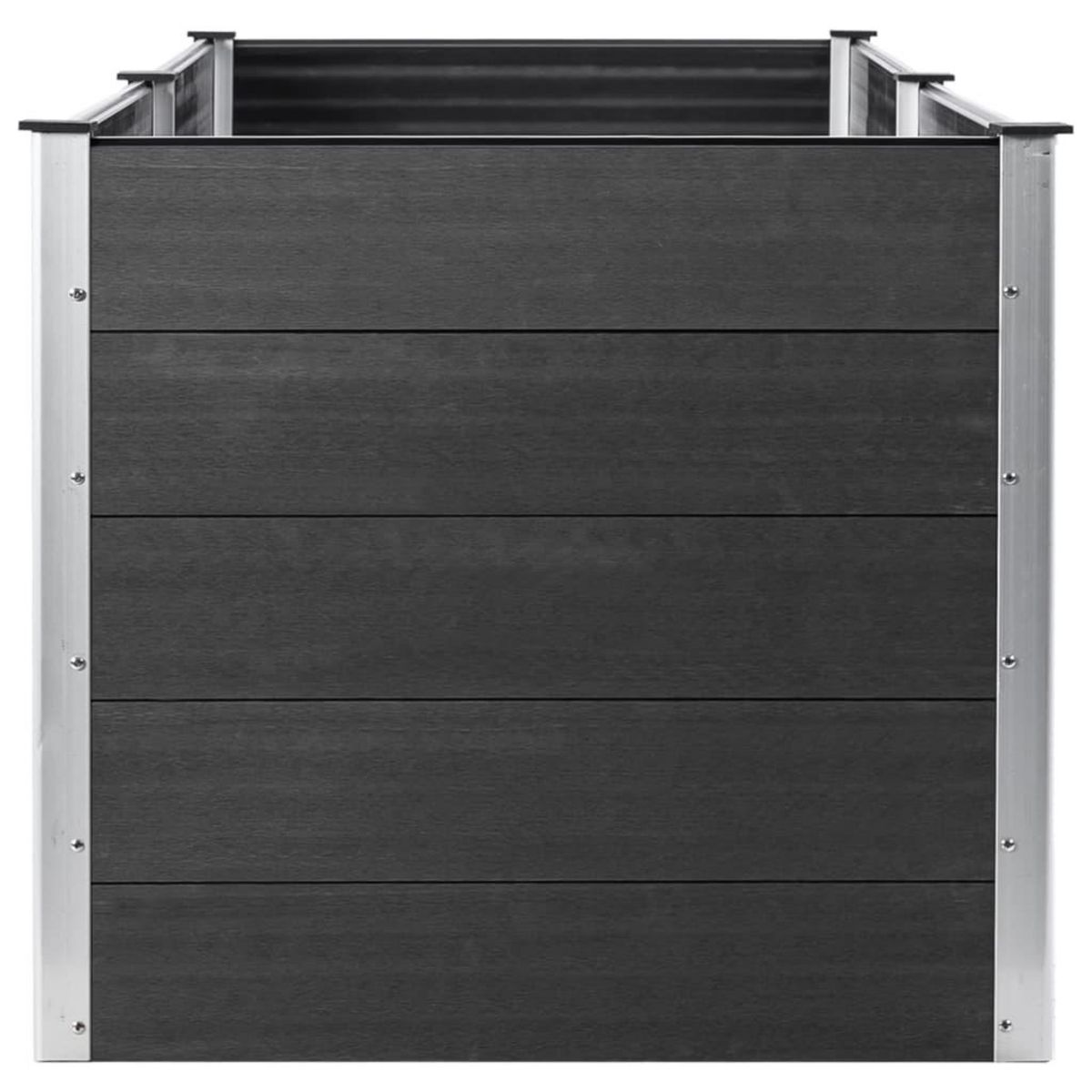 VIDAXL Lit sureleve de jardin 250x50x91 cm WPC Gris