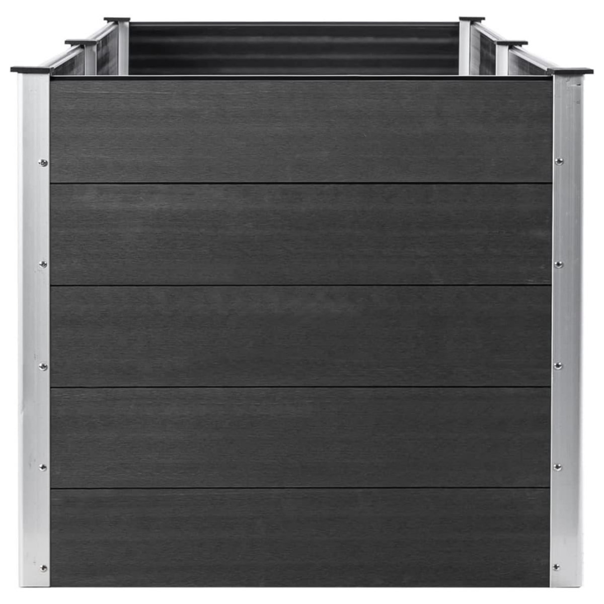 VIDAXL Lit sureleve de jardin 250x50x91 cm WPC Gris