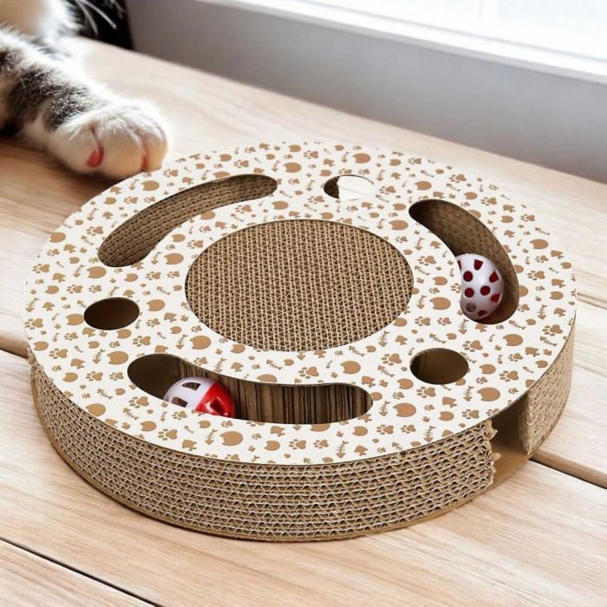 Paris Prix Griffoir Pour Chat 2 en 1  Circle  30cm Naturel