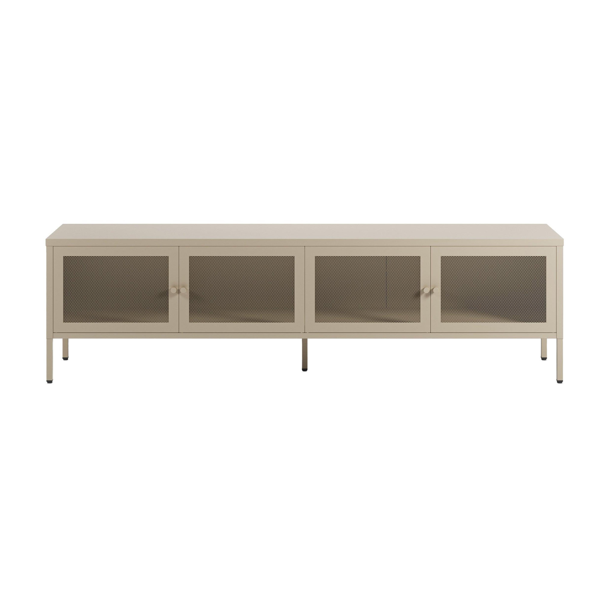 MAISON PAVANE Meuble tv en métal beige 4 portes, 160 cm-latem