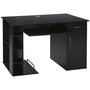 Voir la diapositive 1 : HOMCOM Bureau informatique multimédia multi-rangements avec étagère tiroir tablette clavier MDF 120 x 60 x 74 cm noir