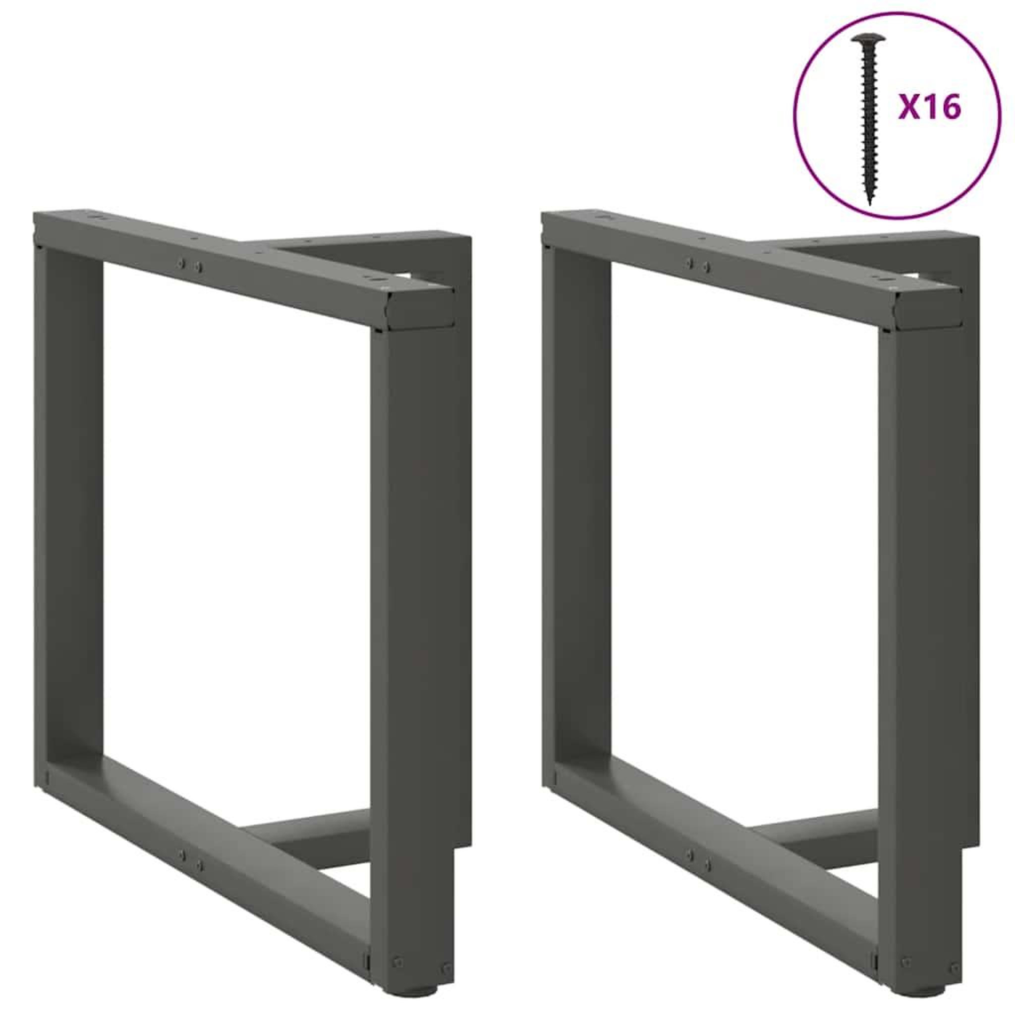 Voir la diapositive 4 : VIDAXL Pieds de table a manger forme de T 2 pcs 90x35x(72-73) cm acier