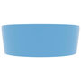 Voir la diapositive 4 : VIDAXL Lavabo de luxe avec trop-plein Bleu clair mat 36x13cm Ceramique