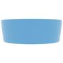 Voir la diapositive 4 : VIDAXL Lavabo de luxe avec trop-plein Bleu clair mat 36x13cm Ceramique