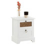 Voir la diapositive 1 : IDIMEX Table de chevet PADMA 2 tiroirs, en bois et rotin