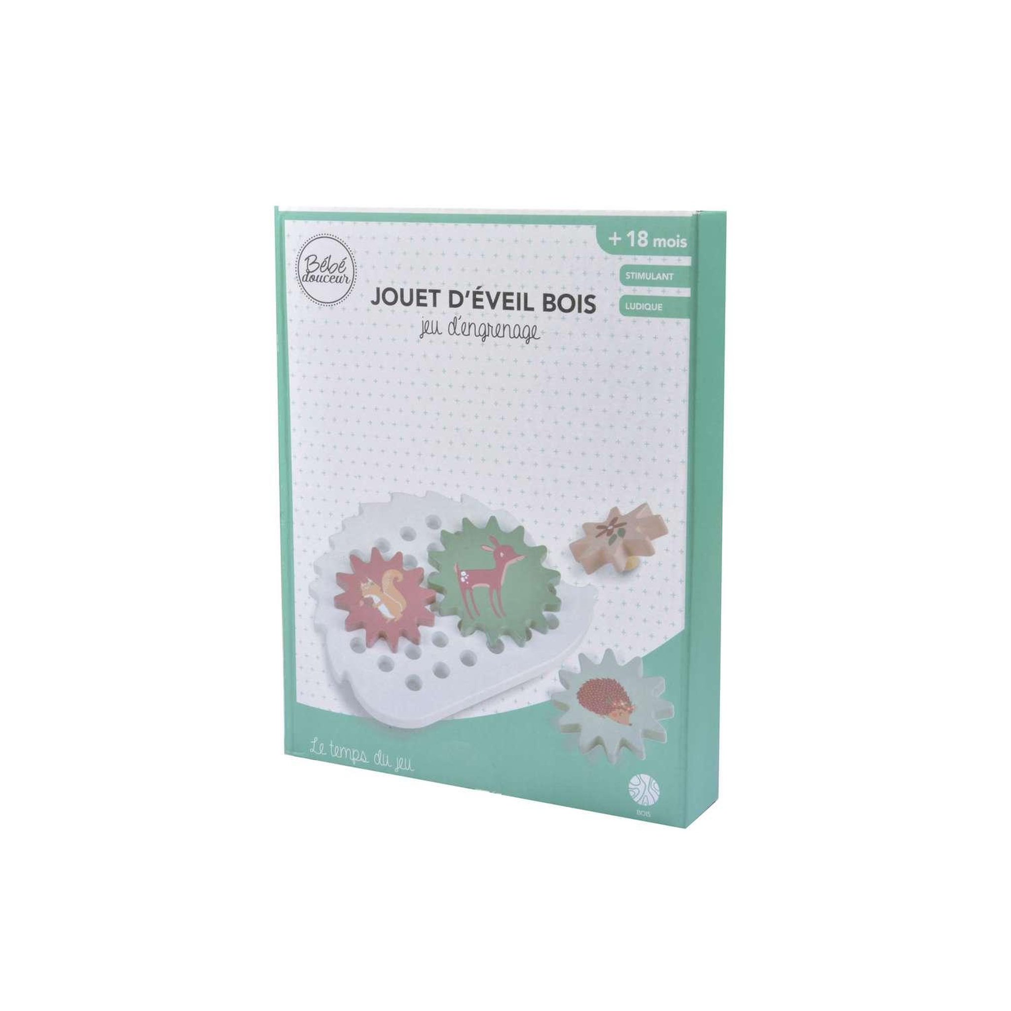 Voir la diapositive 2 : BEBE DOUCEUR Puzzle engrenage en bois
