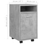 Voir la diapositive 6 : VIDAXL Armoire laterale et roues Gris beton 33x38x60cm Bois ingenierie