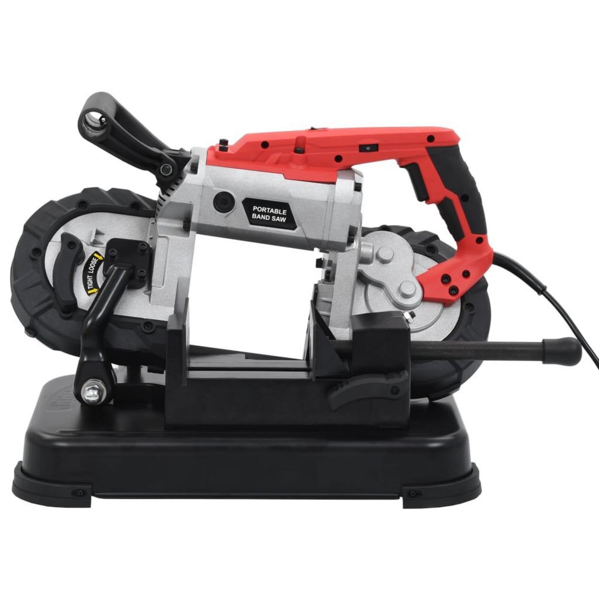 VIDAXL Scie a ruban avec base et mallette portable Acier