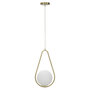 Voir la diapositive 1 : Paris Prix Lampe Suspension Sphère  Glamy Drop  46cm Blanc & Or