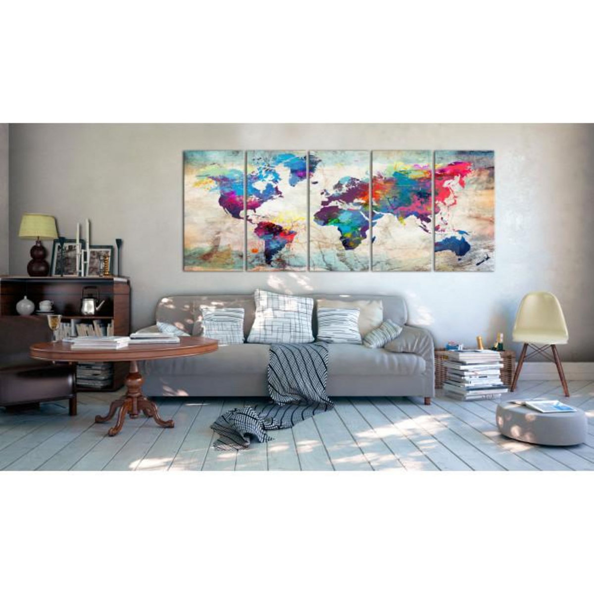 Paris Prix Tableau Imprimé  World Map : Cracked Wall