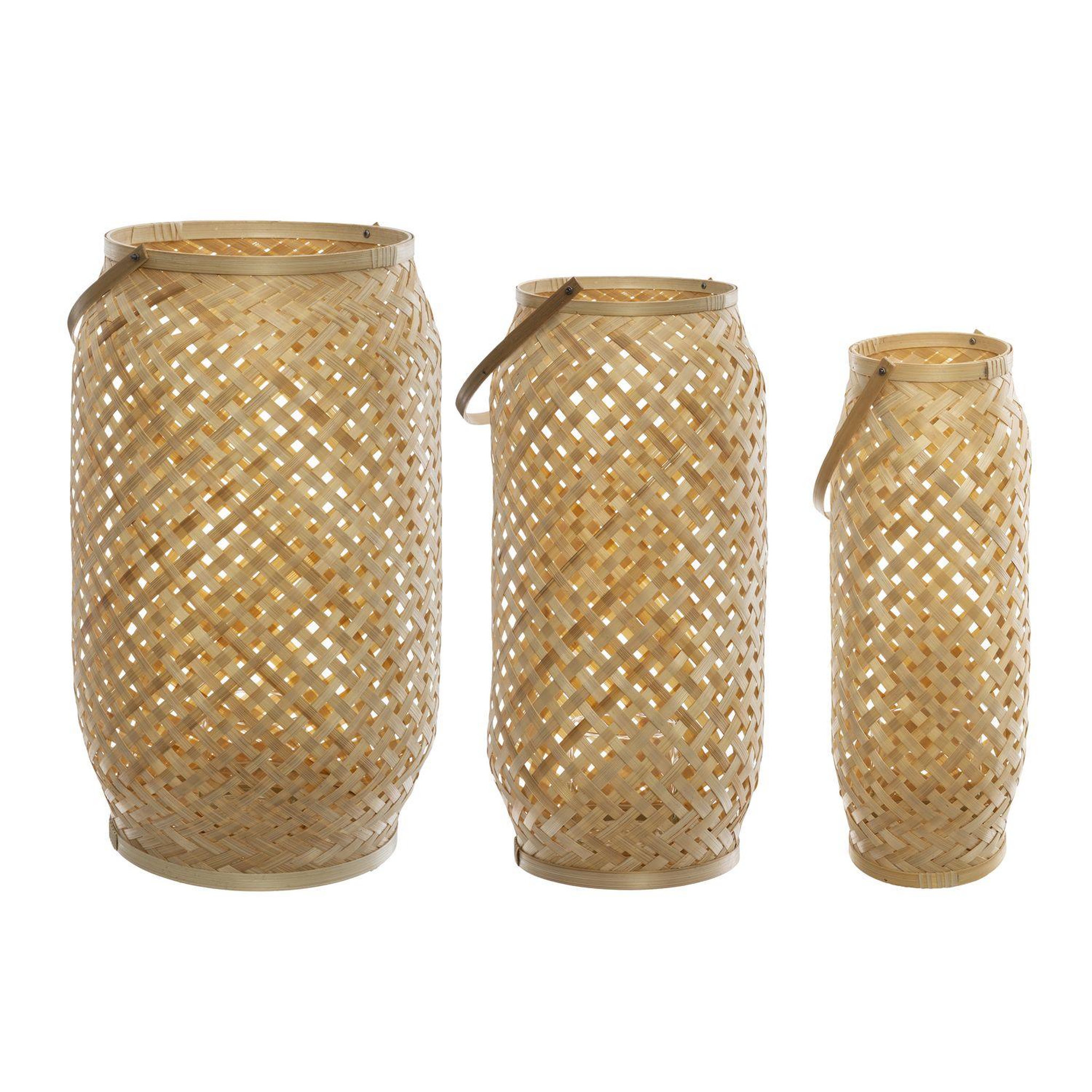 Voir la diapositive 1 : ATMOSPHERA 3 Lanternes en bambou ethnique Rituality - Beige