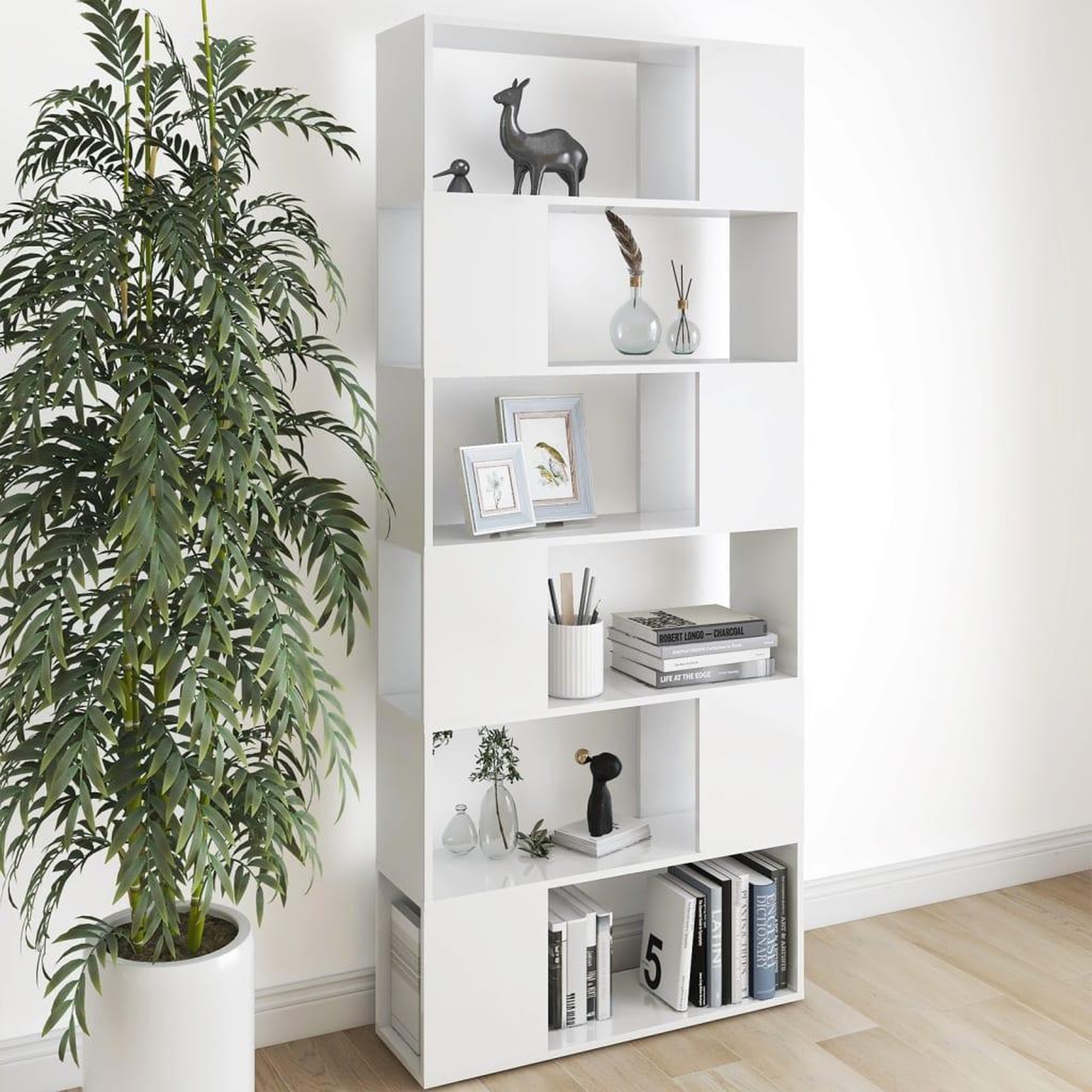 VIDAXL Bibliotheque/Separateur de piece Blanc Bois d'ingenierie