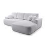 Voir la diapositive 6 : BEST MOBILIER Candela - canapé d'angle droit 4 places - convertible avec coffre - en tissu bouclette