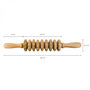 Voir la diapositive 2 : VIVEZEN Rouleau de massage anti-cellulite 2 manches, madérothérapie - Bois - 36 cm