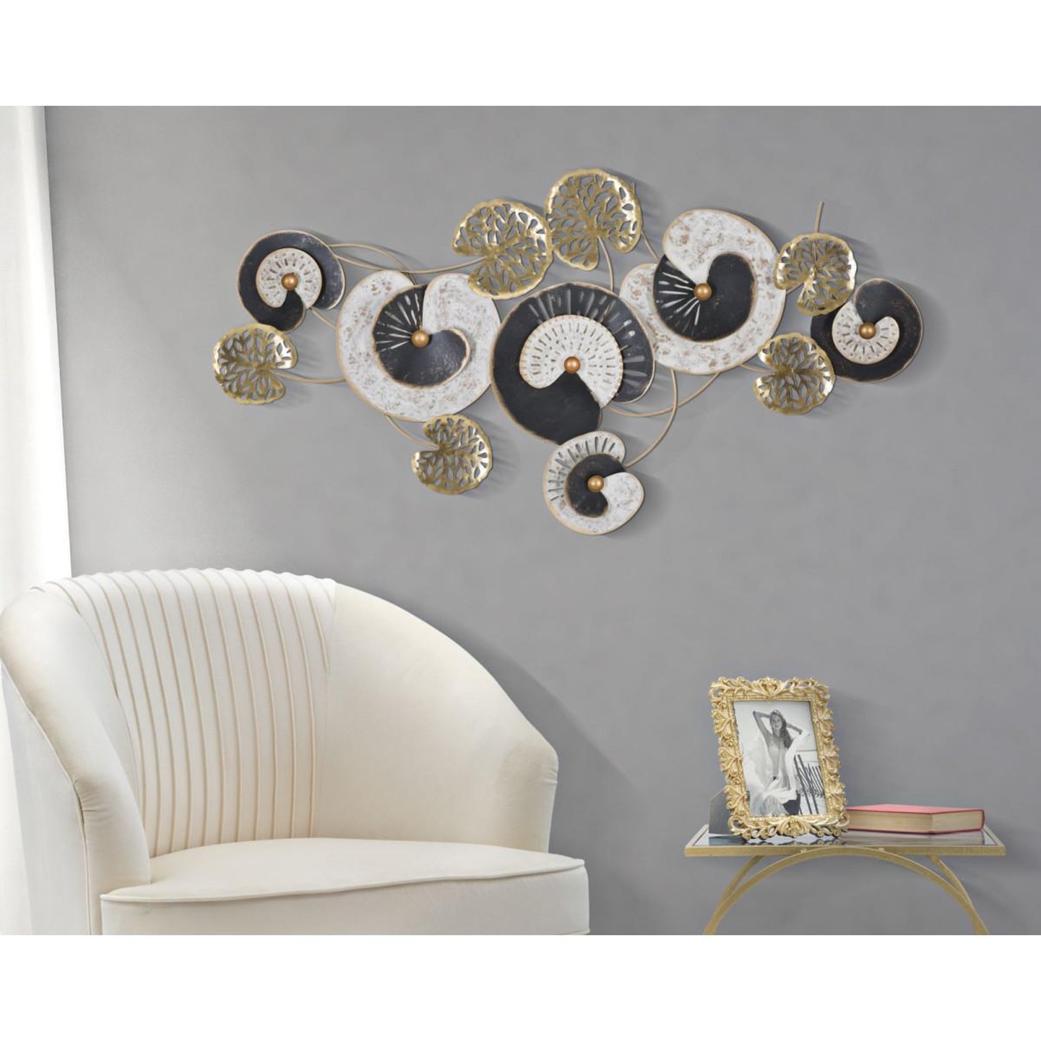 Voir la diapositive 5 : Paris Prix Décoration murale en métal  gloth  124cm multicolore