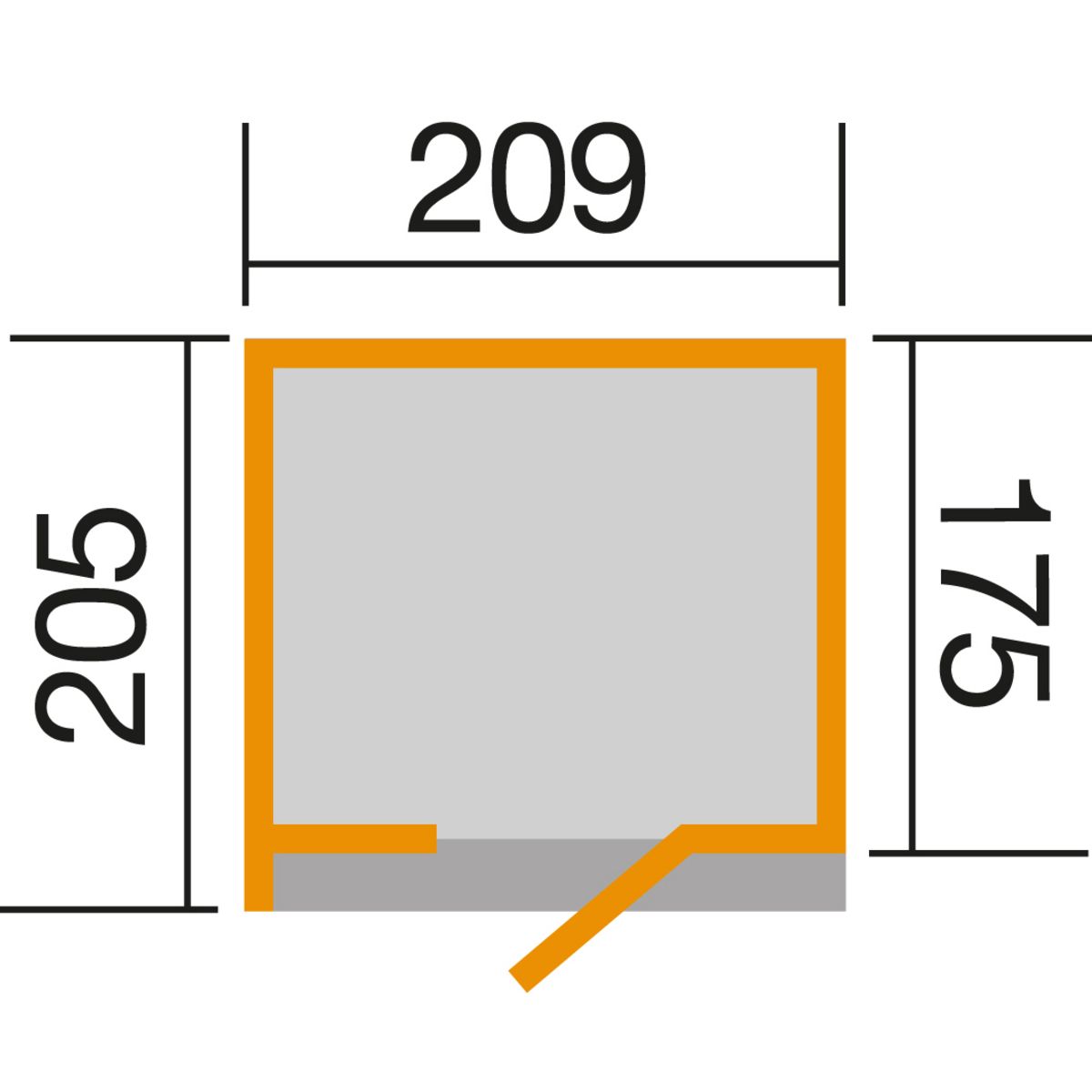 WEKA Abri de jardin bois - 4,11m²
