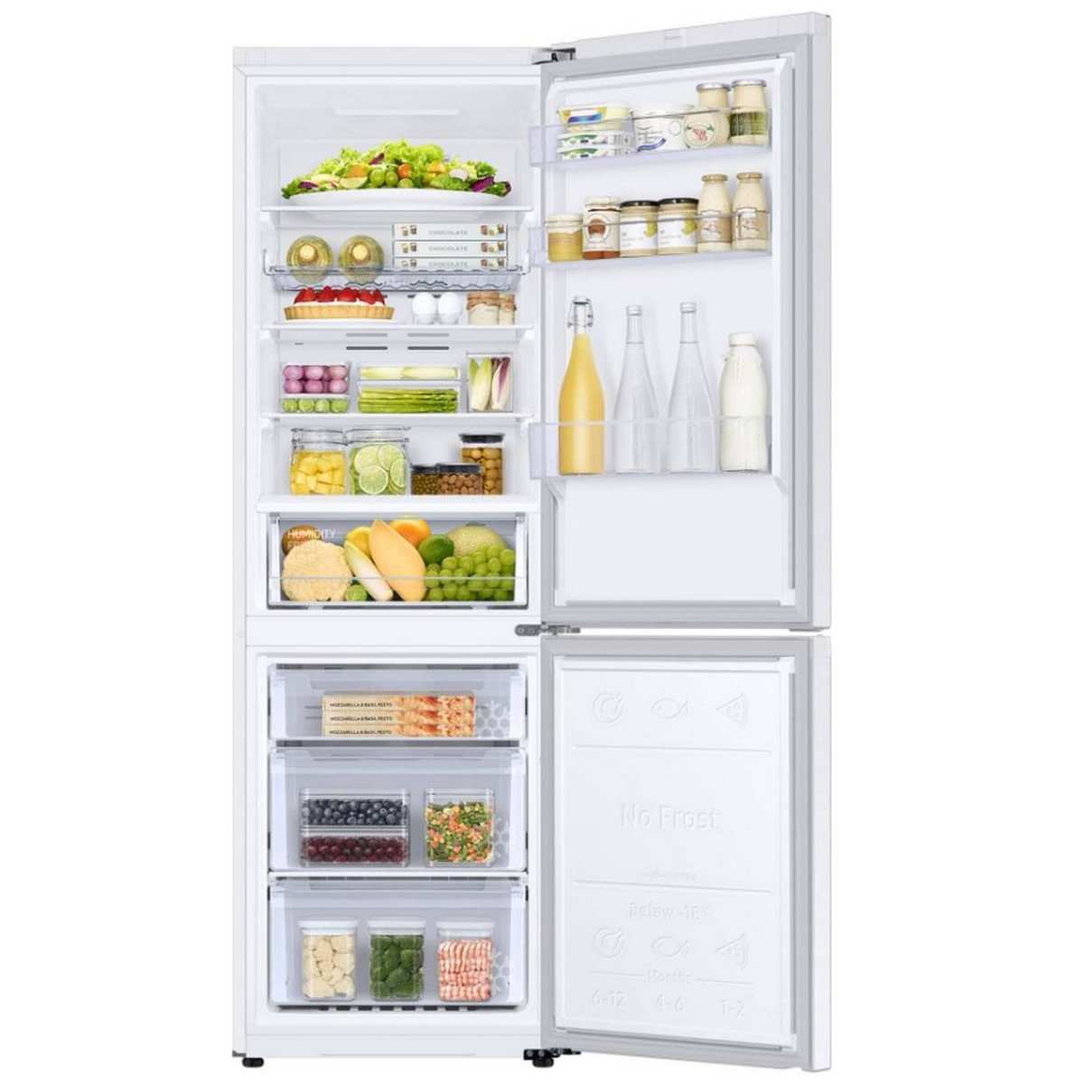 Samsung Réfrigérateur combiné 60cm 344l nofrost blanc - RB34T602EWW